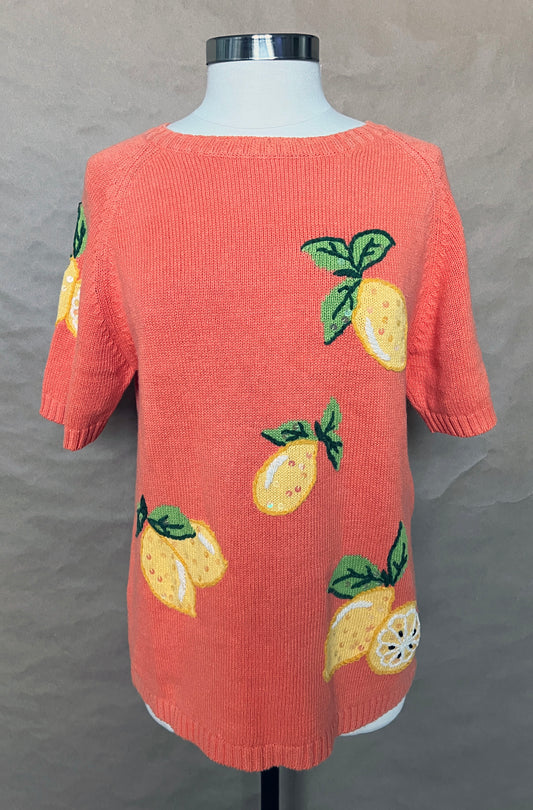 Knit Lemon Sweater Top